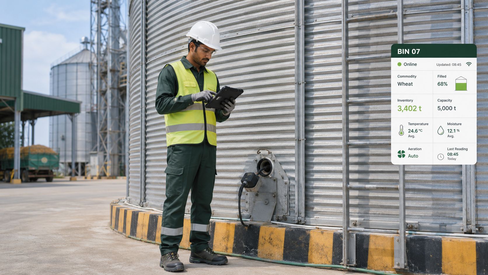 CO2 grain monitoring sensor